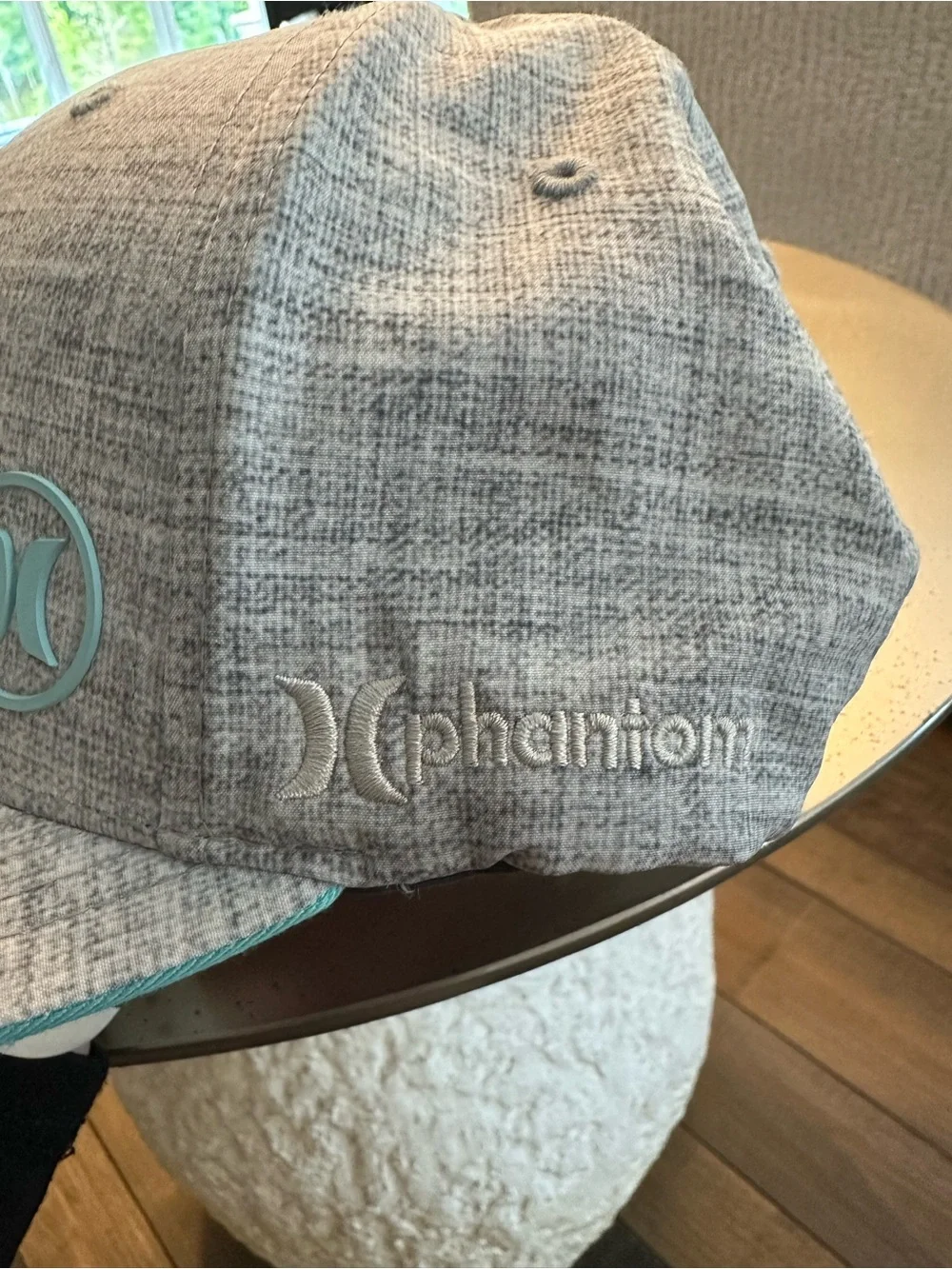 Nike Dri-Fit Hurley Gray Heathered Cap with Teal Trim